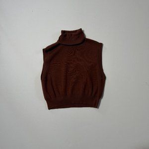 Superdown Turtle Neck Knit Tank Top